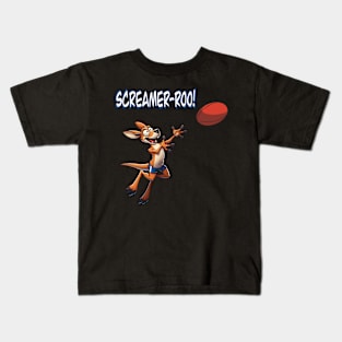 Screamer-roo Australian football kangaroo mark Kids T-Shirt